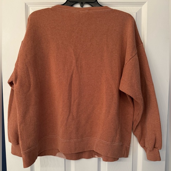 REDONE Mickey Mouse Women’s Burnt Orange Cotton Sweatshirt Size XS/ Small - Picture 4 of 8